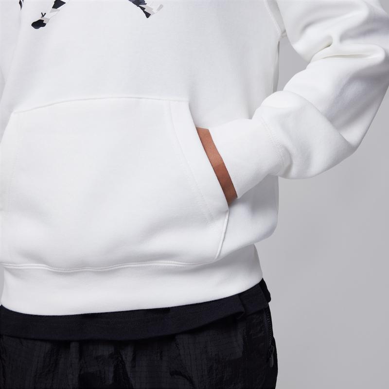 Jordan Flight Mvp Letter Print Hooded Fleece Casual Pullover Sweatshirt Kids Sweatshirt Sail-White FZ1755-133