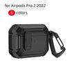 Luxury TPU+PC Switch Earphone Case Box For Apple Airpods Pro 2nd Generation Shockproof Cover Air Pods 3 2 1 Accessories Keychain