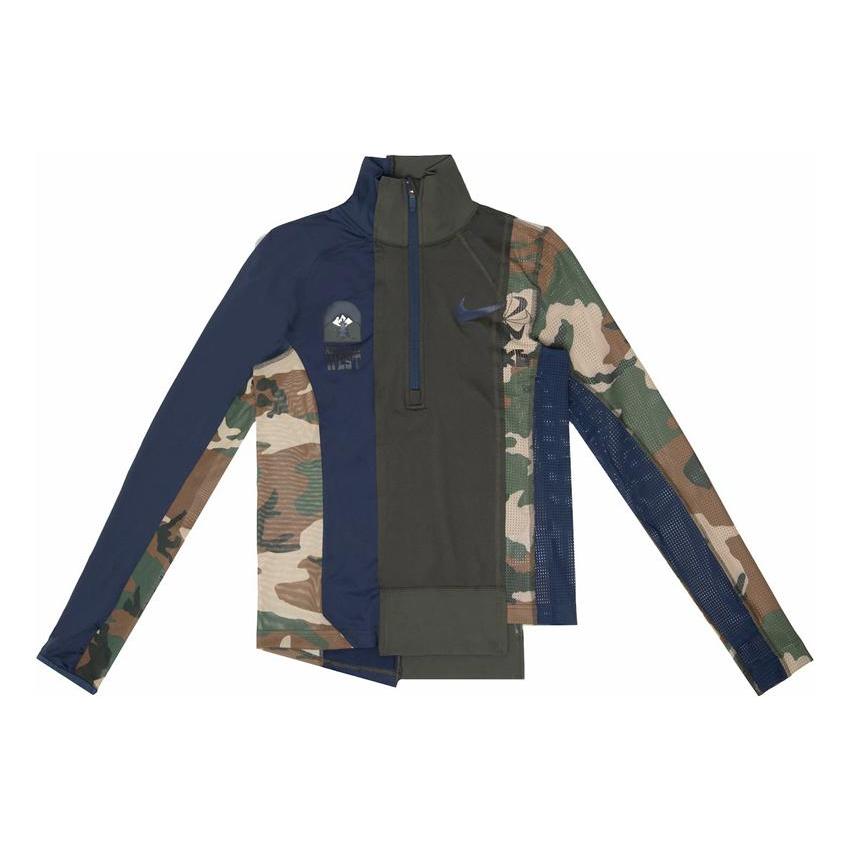 

Новая женская куртка для бега Nike X Sacai на молнии до середины, секвойя/обсидиан CD6308-355 XS