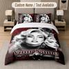 Lady Gaga 3Pcs Bedding Set, Personalized Custom Name Text, 1 Duvet Cover & 2 Pillowcases For Bedroom