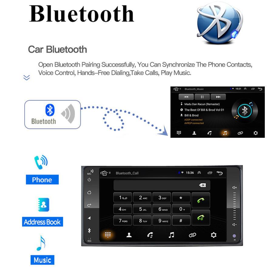 7" Android Stereo Radio GPS Head Unit WIFI FM For Toyota Yaris Corolla w/Carplay