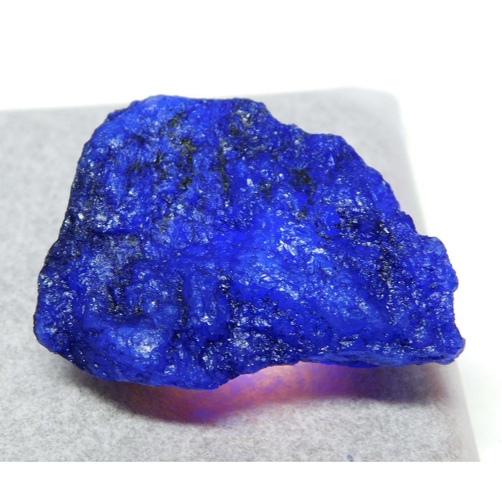 Natural Sapphire Blue Rough 131.35 Ct CERTIFIED Loose Gemstone Uncut Rough A-2234