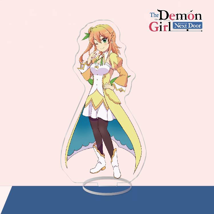 Anime Acrylic Stand Action Figure Toy The Demon Girl Next Door PVC Acrylic Stand Machikado Mazoku Desktop Stand Model Toy Gift