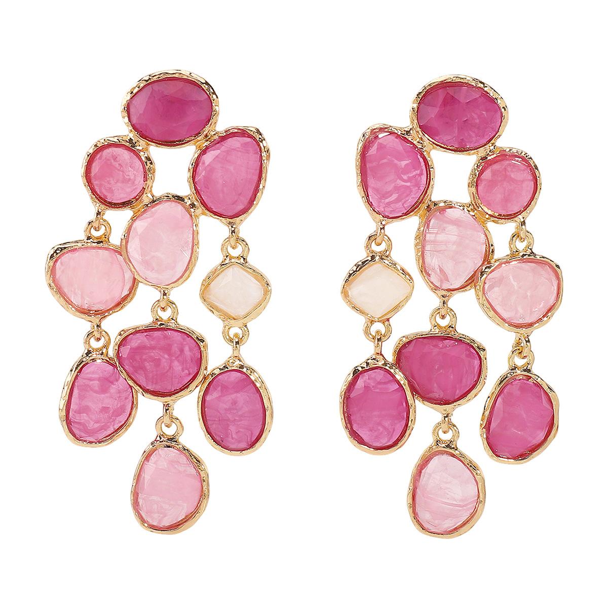 

Модные серьги с бахромой из цветной смолы, Модные серьги в этническом стиле ретро розы красного