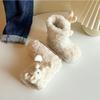 Korean Style Girls' Fashionable Fur Boots - Cute Princess Snow Boots with Soft Soles and Thick Warm Cotton