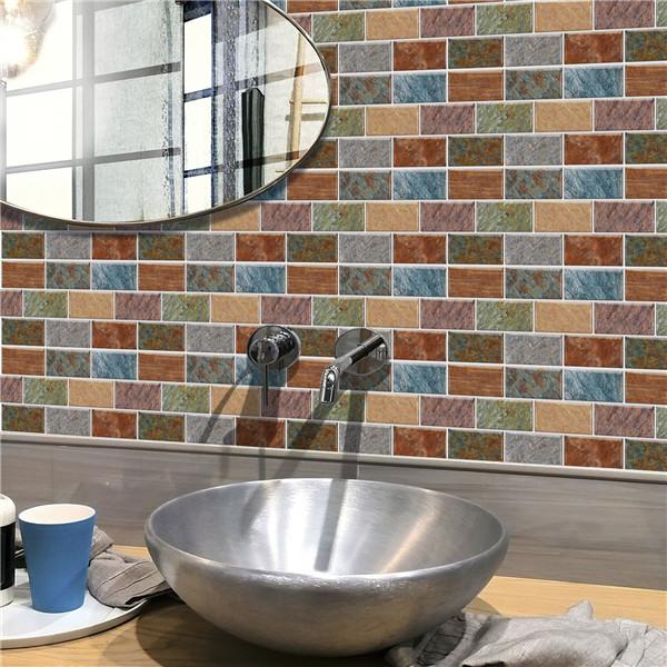 15cmX30cmX6PCS Waterproof Oilproof Wall Sticker Brick Tile Stickers