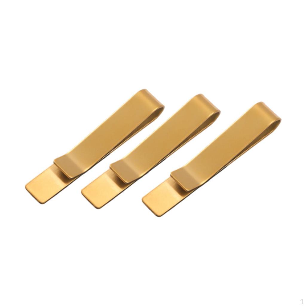 3 Pack Portable Tie Clips for Shirt Collars, Great Birthday, Festival Or Business Use