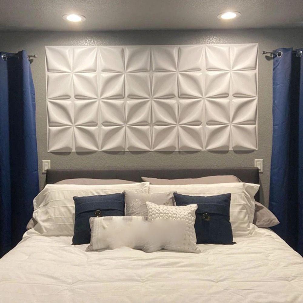 White 3D Wall Panel Waterproof Background Wallpaper  Bathroom Ceiling