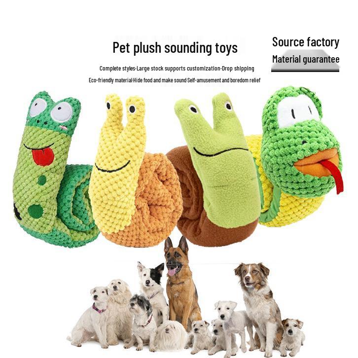 Interactive Plush Dog Toy - Durable, Bite-Resistant, Sound-Activated for Pet Entertainment