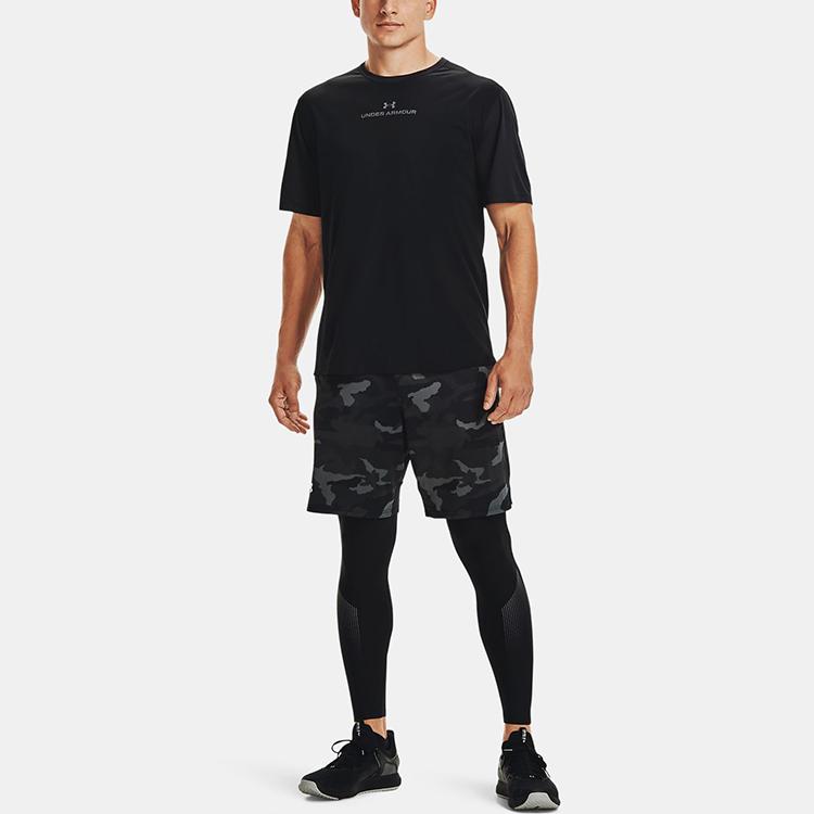 Under Armour HeatGear Vent Training Logo Compression Fitness Tights Men bottoms Black 1362449-001