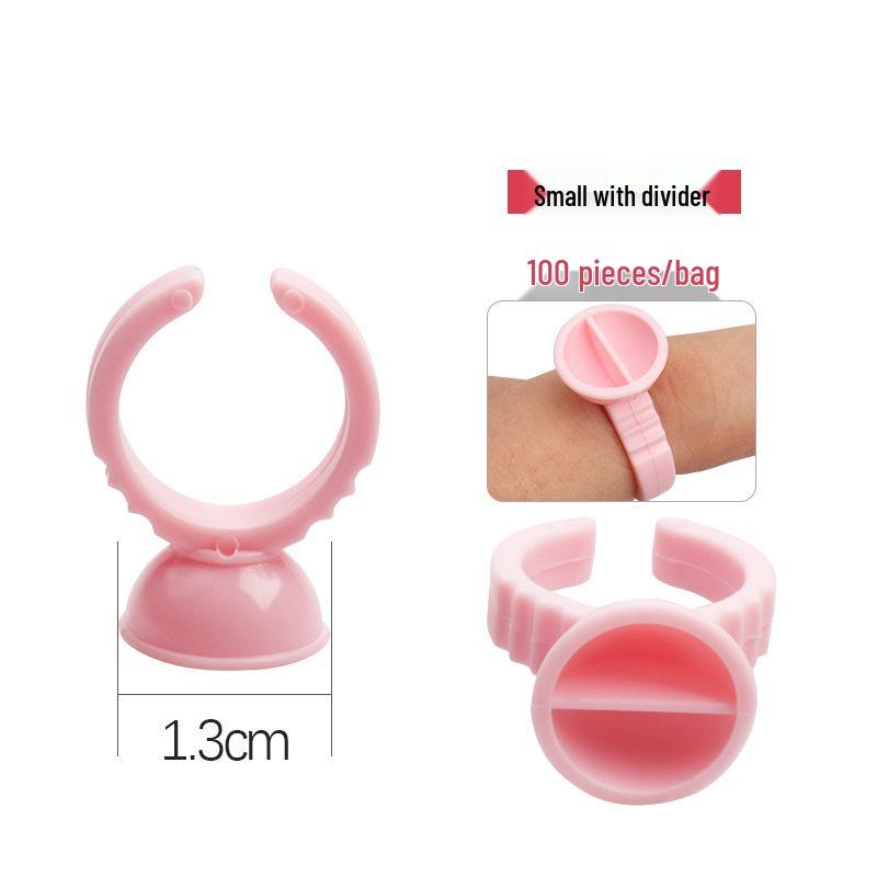 100-Pack Pink Microblading Ink Cups & Glue Trays for Eyelash Extension