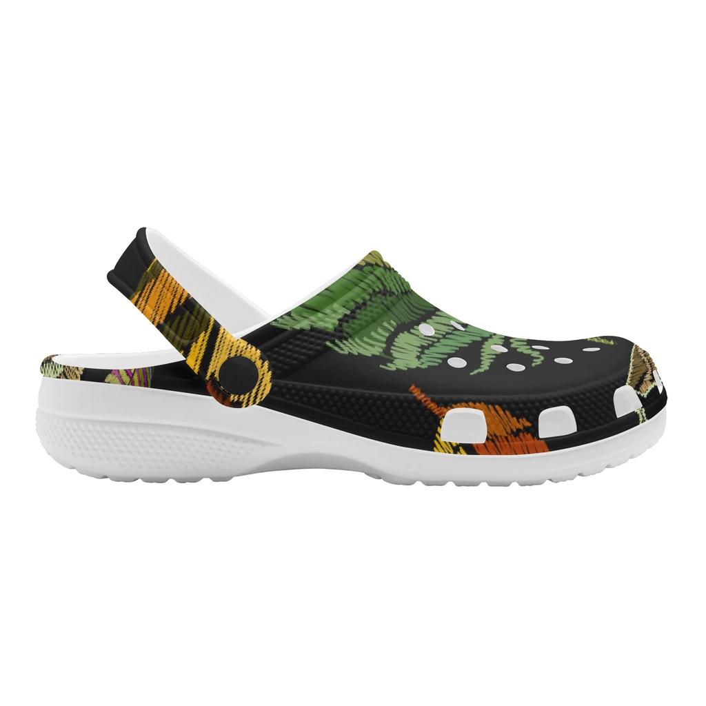 Allover Printed EVA Clogs Men Women Lightweight Breathable Slip On Casual Shoes Soft Sole Summer Sandals Daily Comfort Wear