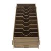 Wooden Business Card Organizer Desktop Card Case with Dividers for Office Card Storage and Sorting