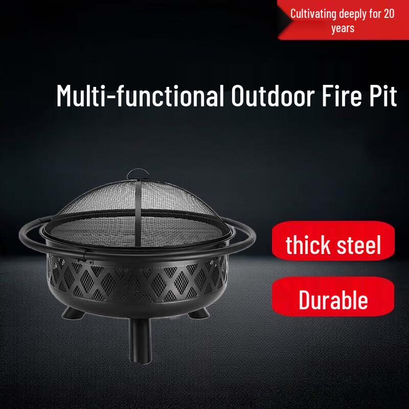 32-inch Outdoor Fire Pit & BBQ Grill Set