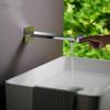 New White Gold Basin Faucet Concealed Bathroom Sink Faucet In-Wall Basin Spout Mixer Tap Set Combination Blanoir Solid Brass Tap