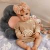 Poupées Bébés Reborn Corps Entier en Silicone Souple 48cm Réaliste Nouveau-né Bébé Fille Peint Comme de Vrais Enfants Bébés Poupée Tout-Petit Jouet Cadeaux