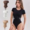 Seamless Short Sleeve Butt Lifter Tummy Control Waist Cincher Shapewear Bodysuit