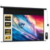 100 Inch Video Projector Screen 16:9 4K HD Wall Or Ceiling Mount Control Panel And Remote Control