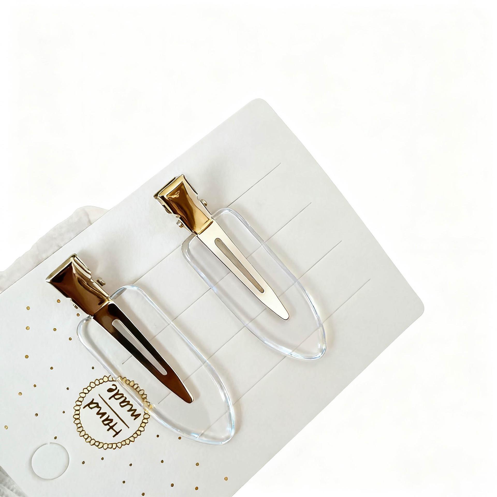 

Clear Acrylic No-Trace Duckbill Hair Clip for Women - High-End Side Bangs Accessory