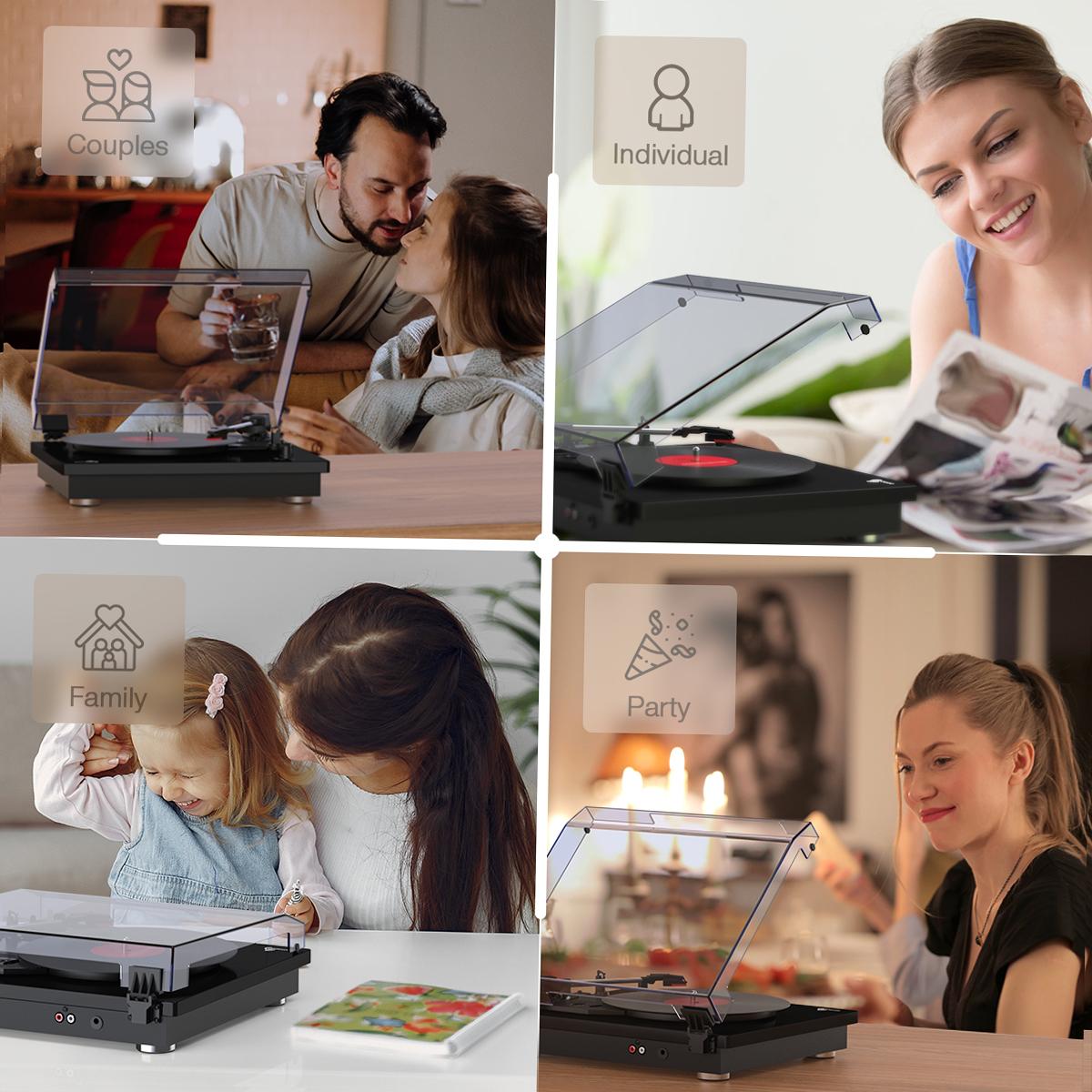 

Проигрыватель пластинок со стереодинамиками, 3 скорости (33/45/78 об/мин) Проигрыватель пластинок LP Фонограф поддерживает BT UK Plug