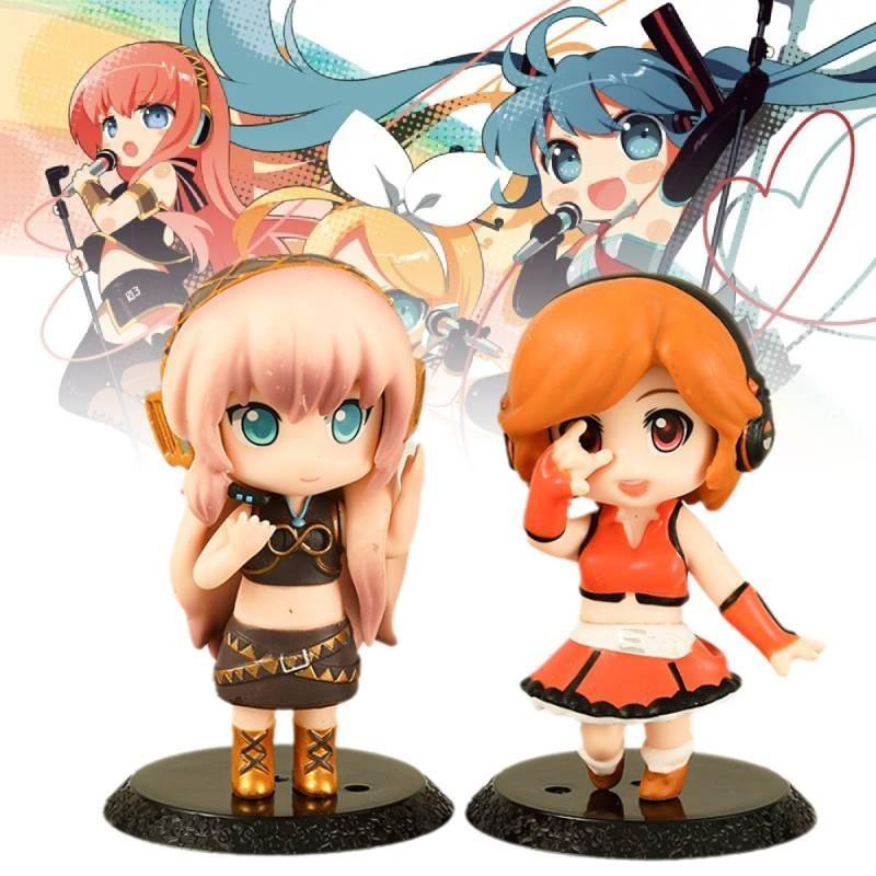 Entzückendes Pvc Anime Sänger Figuren Set Perfekt für Sammler Niedliche Cartoon Spielzeuge
