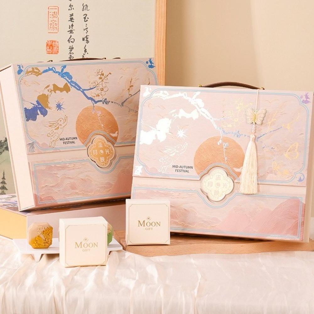 

6/8 Grids Mid-Autumn Gift Box Chinese Style Egg Yolk Crisp Packaging Box Festival Celebration 6 Grids