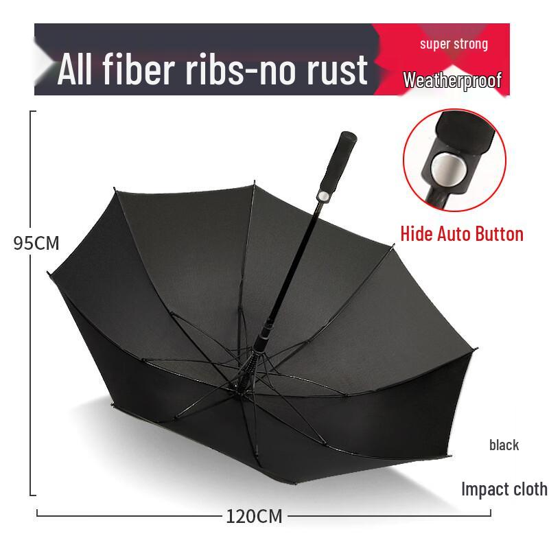 Hanyou 27-inch Extra-Large Fiberglass Straight Umbrella