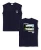 TI.GLAKE Summer Memory Oversized Sleeveless T-Shirt Navy