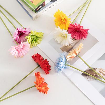 5pcs Artificial African Daisies Flowers Silk Flowers Artificial Fake Daisies for Wedding Party Office Home Decorations