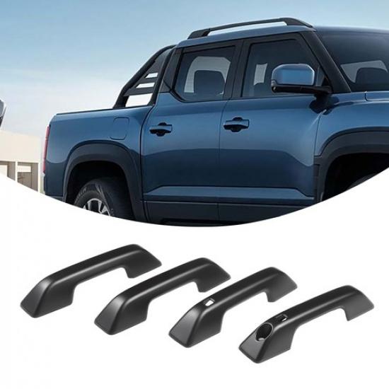 RHD Matte Black ABS Exterior Door Handle Trim Cover For BYD Shark 2024+
