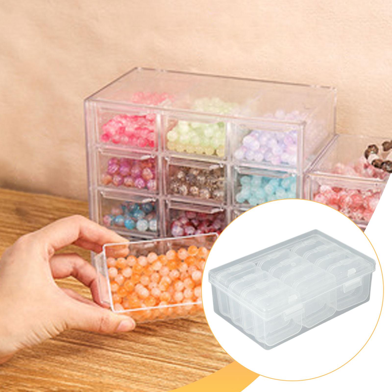 

Portable Bead Organizer Storage Box Clear Jewelry Box Organizer for Small Items and Craft DIY
