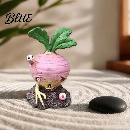 Halloween Yard Ornament Vegetable Zombie Statue Spooky Carrot Potato Garden Radish Sculpture Sculpture Resin Outdoor Decoration for Patio,