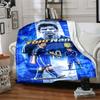 Messi Personalized Name Blanket Multi-purpose Customizable Blanket Soft Warm Cozy for Home Decor Livingroom Picnics Office Chair Four Seasons Universa