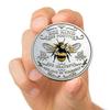 Bee Kind Positivity Commemorative Coin Motivational Bee Challenge Coin Double-Sided Inspirational Collectible Token Gift for Friends Family