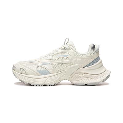 Li Ning Xingji Cushioning Abrasion Resistant Breathable Low Top Chunky Sneakers Women's Ivory AGCV354-8