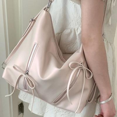 Bow Tie Backpack, Women's Fashionable Tote Bag, Casual Large-capacity Single-shoulder Bag, Backpack