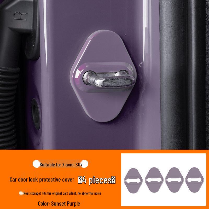 

Silicone Door Lock Cover for Xiaomi SU7: Static Prevention, Rust & Noise Reduction, Shock Absorption Interior Accessory.