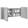 VidaXL LED Bathroom Mirror Cabinet Sonoma Grey 100x12x45 Cm, Mirror Cabinet, Makeup Cabinet with Mirror, Cabinet 834960