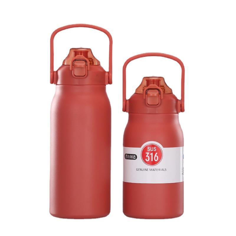 Space Pot 316 Stainless Steel Vacuum Spray With Straw, Sports Water Cup, Bounce Cover Portable Travel Cup