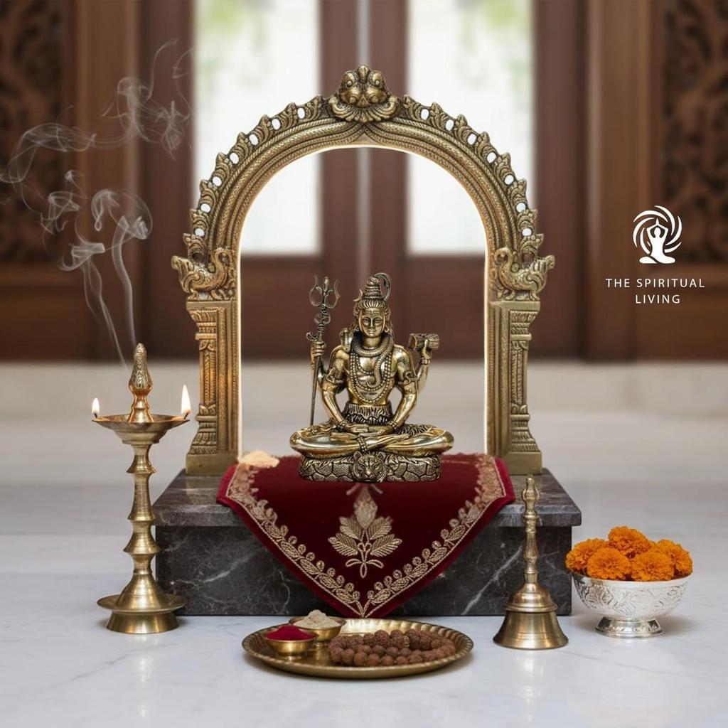 Brass Meditating Lord Shiva Idols | 2 Inch | God Idol Gift for Diwali | Shivji | Mahadev Murti | Shiva | Bholenath Murti | God Idol for Car