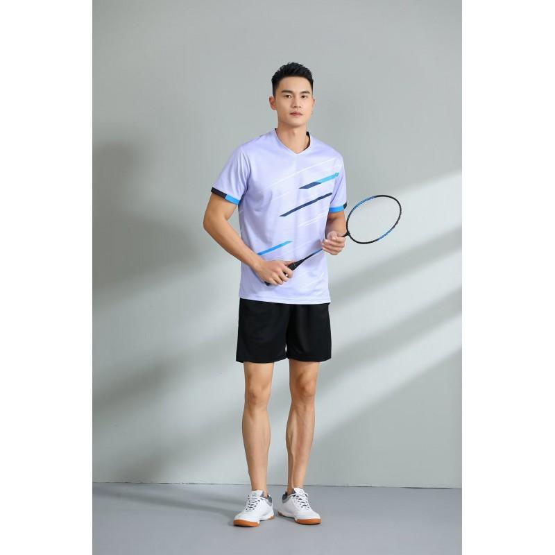 Men Women Badminton Shirts Short Sleeve Breathable Team Training Competition Tops