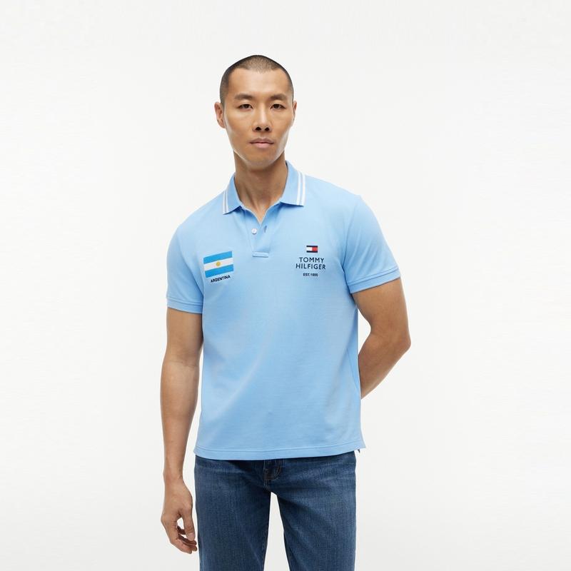 Tommy Hilfiger Green Field Style Sports Embroidered Trim Short Sleeve Polo Shirt Men tops MW0MW43871