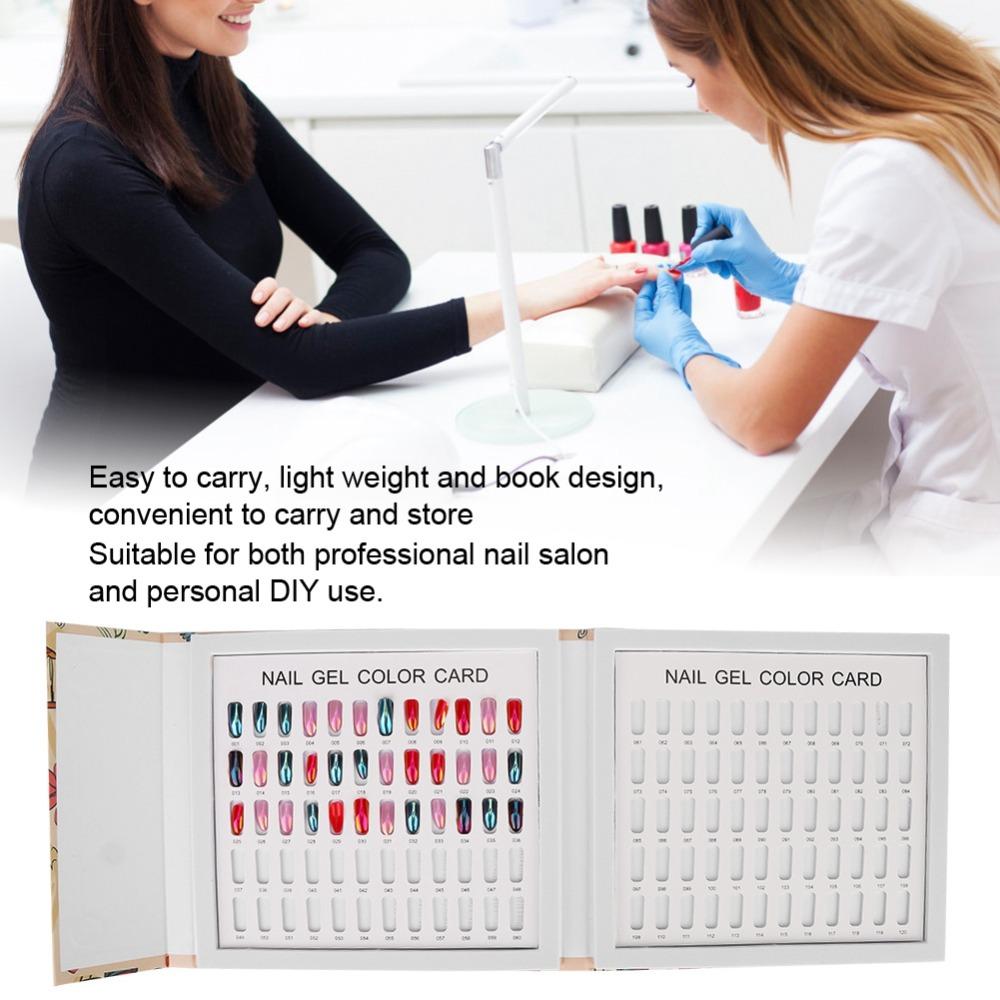 120 Colors Cardboard Organizer Nail Color Display Book Manicure Display Tool For Salon