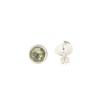 Green Amethyst Gemstone 925 Sterling Silver Jewelry Handmade Stud Earrings 0.53" EE-147-1