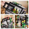 579PCS Creative House Coffee Shop Flower Store Architecture Building Block City Street View Bricks with LED Light Toys Gift