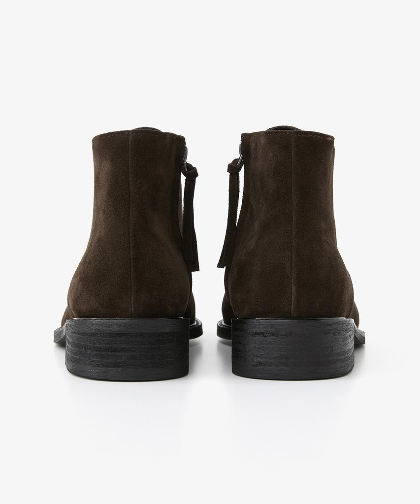 Romantic Move [Sakhyung X Romantic Move] Height-Increasing Desert Zip-Up Boots R25M401 (Real Brown Suede)