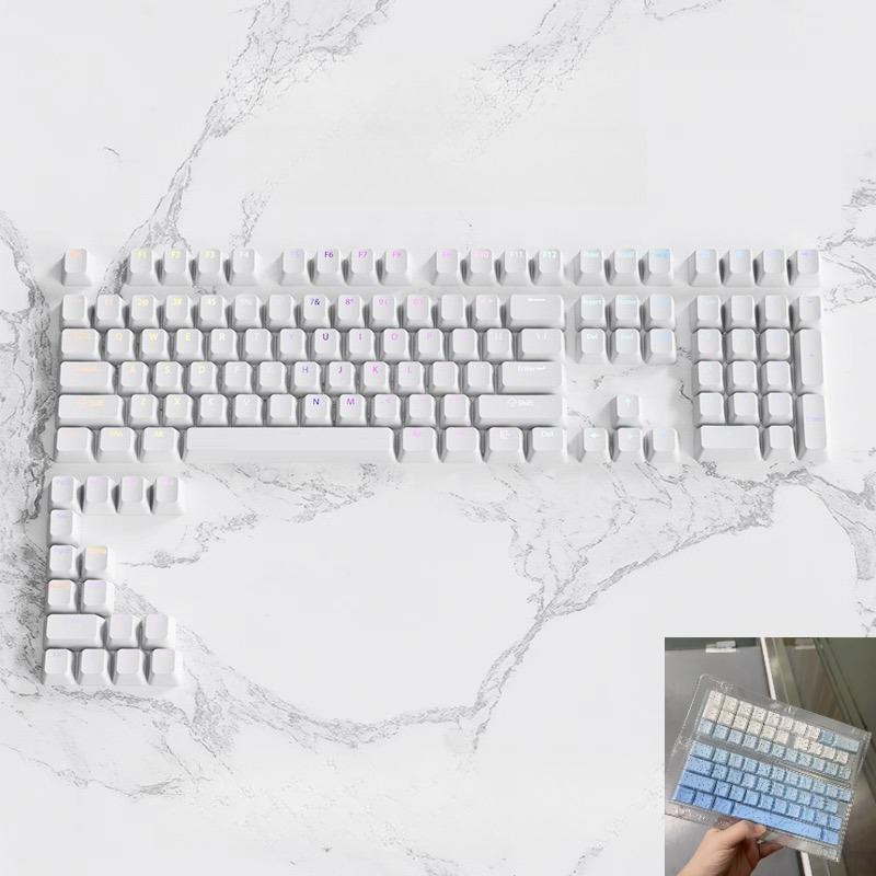 Xiaomi 133+ Gradient Shine through backlit RGB Gamer Keycap For Mx Switch Mechanical Keyboard OEM Profile PBT Keycap ISO Layout Key cap