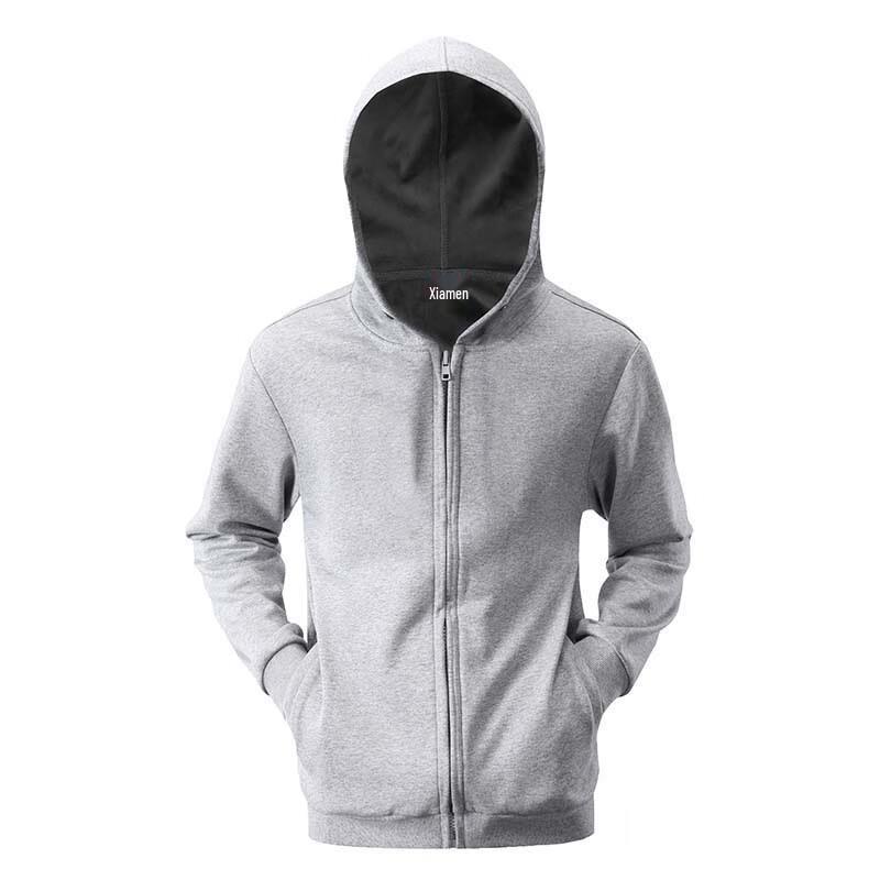 Romon Unisex Fleece-Lined Zipper Hooded Sweatshirt