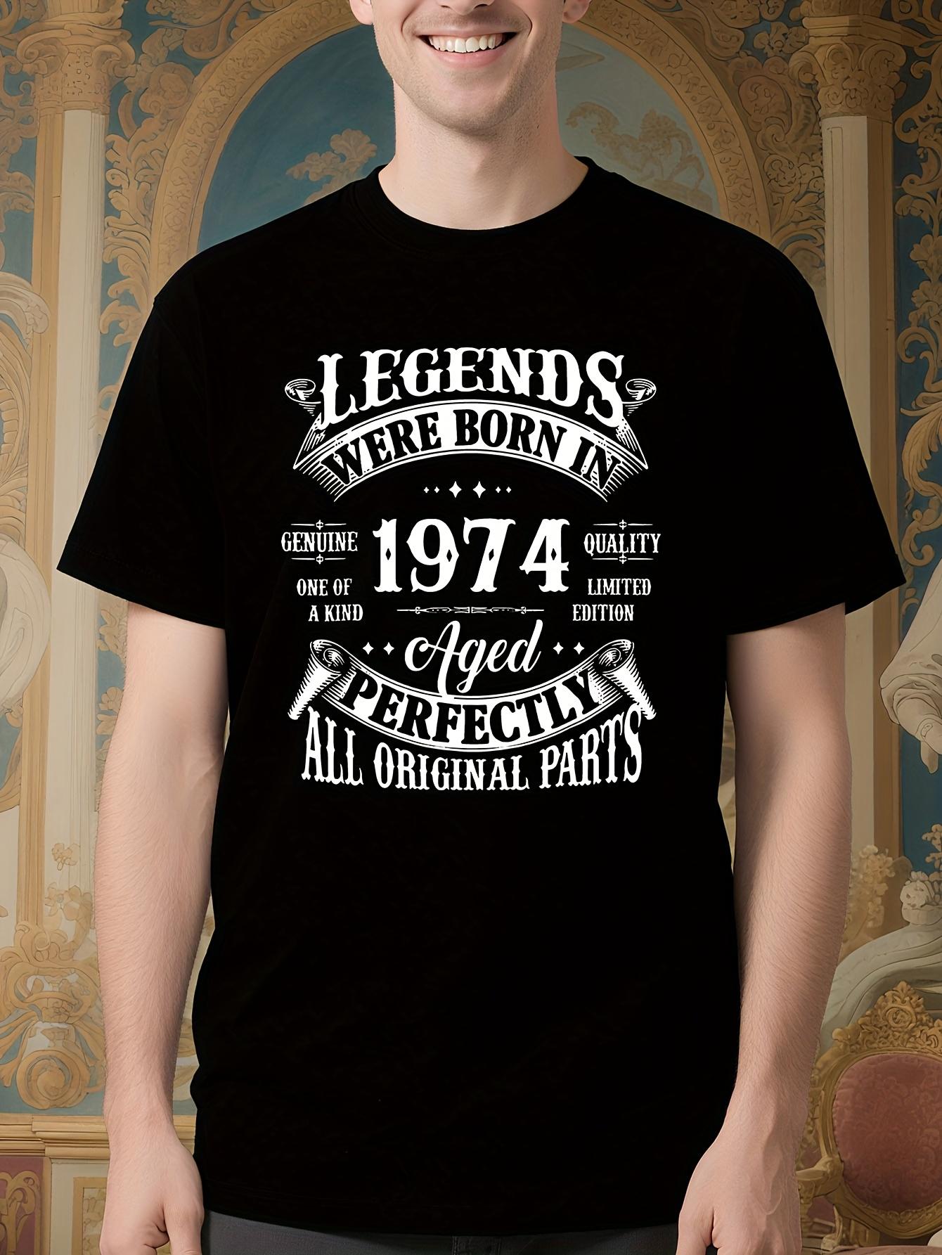 Vintage 1974 Born to Legend Graphic Tshirt - 50th Birthda... M