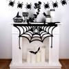 Themed Halloween Party Supplies Hanging Banners Fireplaces Spiderweb Cover Decoration For Indoor Celebration